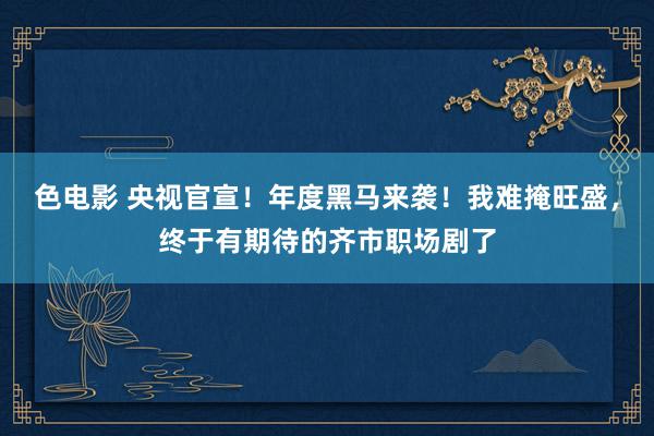 色电影 央视官宣！年度黑马来袭！我难掩旺盛，终于有期待的齐市职场剧了