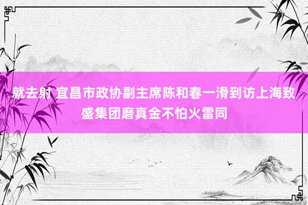 就去射 宜昌市政协副主席陈和春一滑到访上海致盛集团磨真金不怕火雷同
