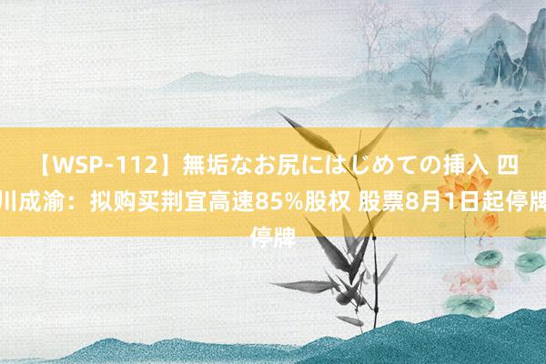 【WSP-112】無垢なお尻にはじめての挿入 四川成渝：拟购买荆宜高速85%股权 股票8月1日起停牌