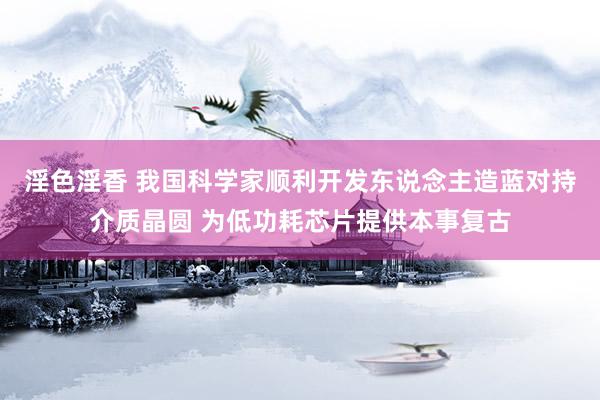 淫色淫香 我国科学家顺利开发东说念主造蓝对持介质晶圆 为低功耗芯片提供本事复古