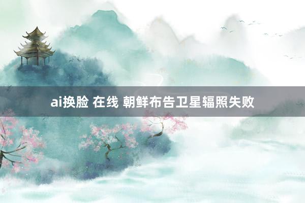 ai换脸 在线 朝鲜布告卫星辐照失败