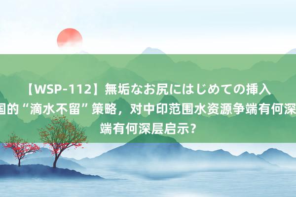 【WSP-112】無垢なお尻にはじめての挿入 好意思国的“滴水不留”策略，对中印范围水资源争端有何深层启示？