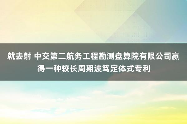 就去射 中交第二航务工程勘测盘算院有限公司赢得一种较长周期波笃定体式专利