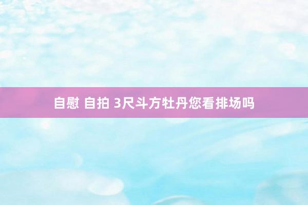 自慰 自拍 3尺斗方牡丹您看排场吗